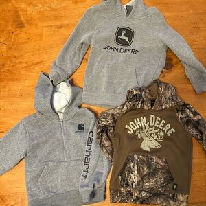 Toddler boys Carhartt John Deere sweatshirts 3T 4T